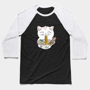 Cat eating a soup Baseball T-Shirt